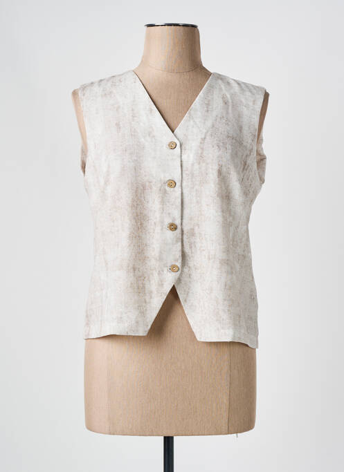 Gilet sans manche beige HALOGENE pour femme