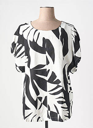Blouse col rond manches courtes noir CISO femme