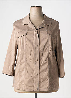 Veste casual col tailleur marron FRANK WALDER femme