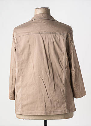 Veste casual col tailleur marron FRANK WALDER femme