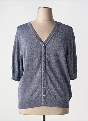 Gilet manches courtes bleu MARBLE pour femme