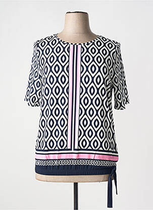 T-shirt bleu FRANK WALDER pour femme