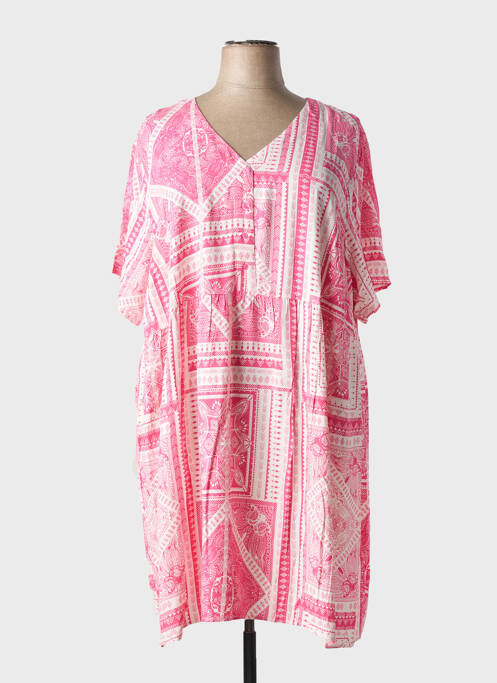 Robe mi-longue rose CISO pour femme