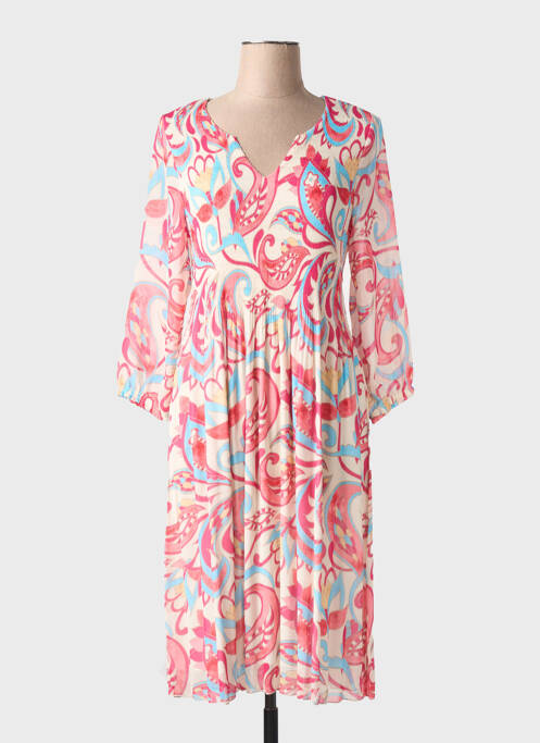 Robe mi-longue rouge HALOGENE pour femme