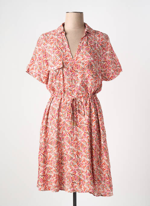 Robe mi-longue rouge JULIE GUERLANDE pour femme