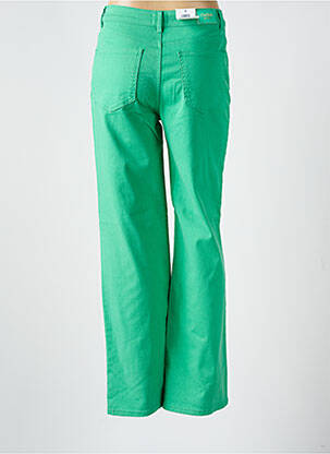 Jeans coupe droite stretch taille normale vert C'EST BEAU LA VIE femme