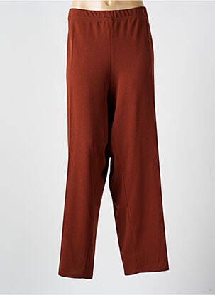 Pantalon droit stretch taille normale marron JEAN MARC PHILIPPE femme