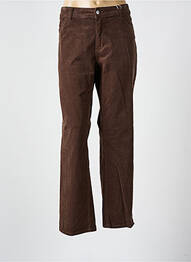 Pantalon droit stretch taille normale marron C'EST BEAU LA VIE femme