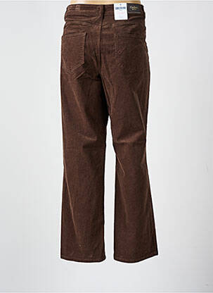 Pantalon droit stretch taille normale marron C'EST BEAU LA VIE femme
