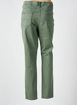 Pantalon slim tissage popeline taille normale vert LCDN femme