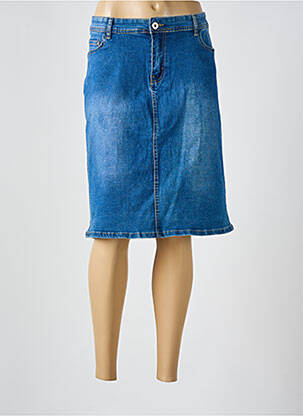 Jupe mi-longue bleu VOGGO pour femme