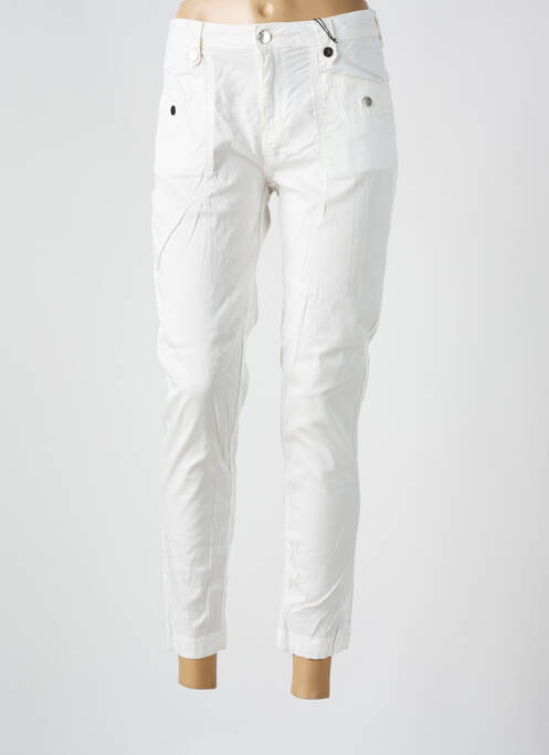 Pantalon 7/8 stretch taille normale blanc EVA KAYAN femme