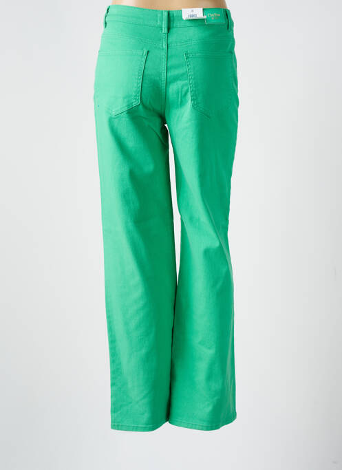 Jeans coupe droite vert C'EST BEAU LA VIE pour femme