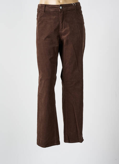 Pantalon droit marron C'EST BEAU LA VIE pour femme
