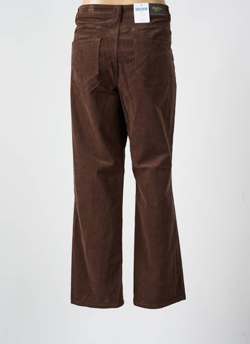 Pantalon droit marron C'EST BEAU LA VIE pour femme