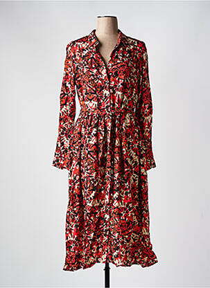 Robe longue manches longues manches longues rouge LOLA ESPELETA femme