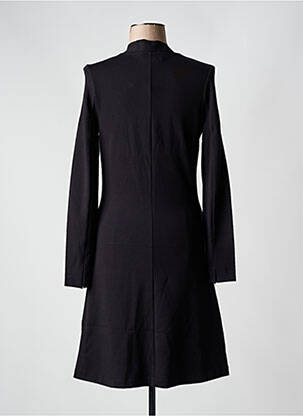 Robe mi-longue manches longues manches longues noir SURKANA femme
