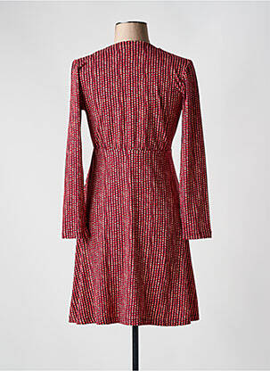 Robe mi-longue manches longues manches longues rouge SURKANA femme