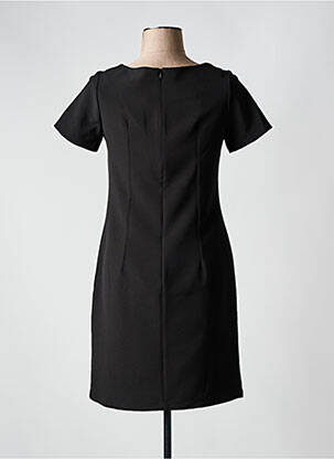 Robe courte fermeture zippée au dos manches courtes noir HIPPOCAMPE femme