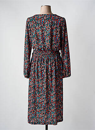 Robe mi-longue manches longues manches longues noir DIANE LAURY femme