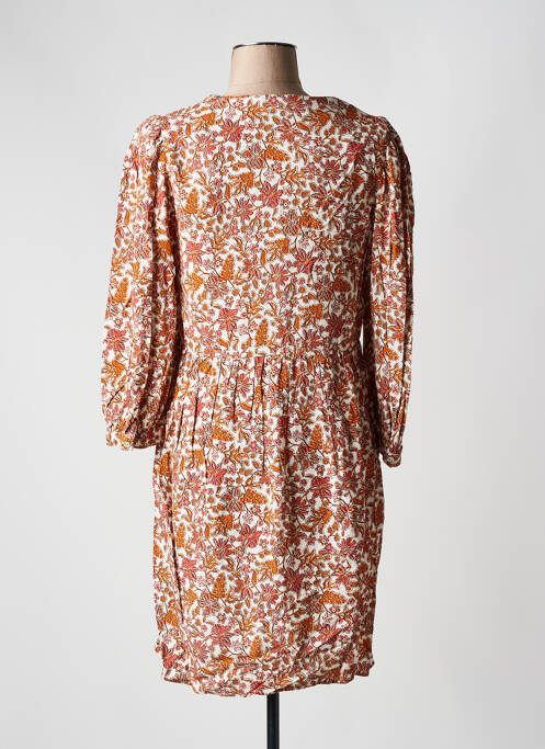 Robe mi-longue orange C'EST BEAU LA VIE pour femme