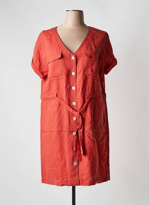 Robe mi-longue orange C'EST BEAU LA VIE pour femme