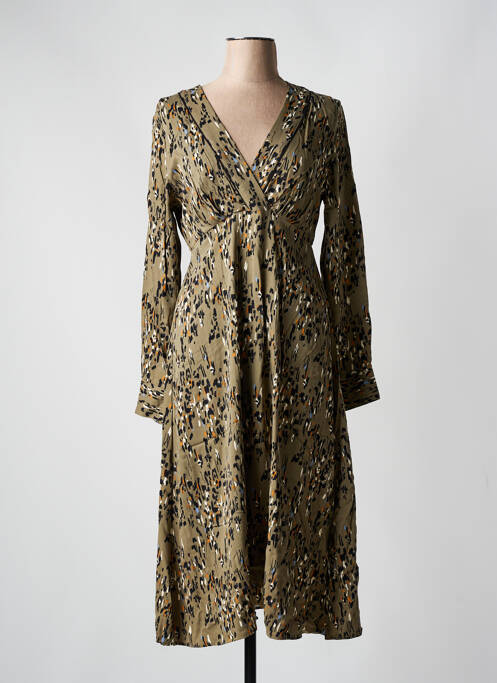 Robe mi-longue vert LOLA ESPELETA pour femme