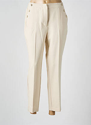 Pantalon slim poches beige JULIE GUERLANDE femme