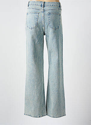 Jeans coupe droite fermeture zippée sous rabat boutonné bleu MELLY & CO femme