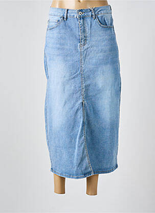 Jupe longue coupe droite bleu ONADO femme