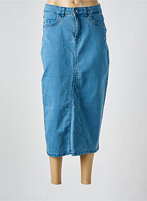 Jupe longue coupe droite bleu JENSEN femme