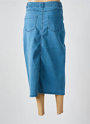 Jupe longue coupe droite bleu JENSEN femme