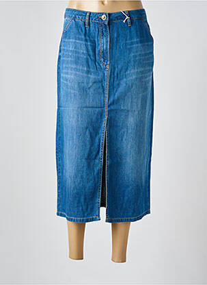 Jupe mi-longue coupe droite bleu BETTY BARCLAY femme