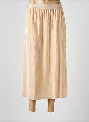 Jupe mi-longue taille élastique or JULIE GUERLANDE femme