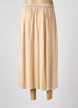 Jupe mi-longue taille élastique or JULIE GUERLANDE femme