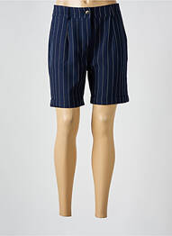 Bermuda coupe droite bleu HALOGENE femme