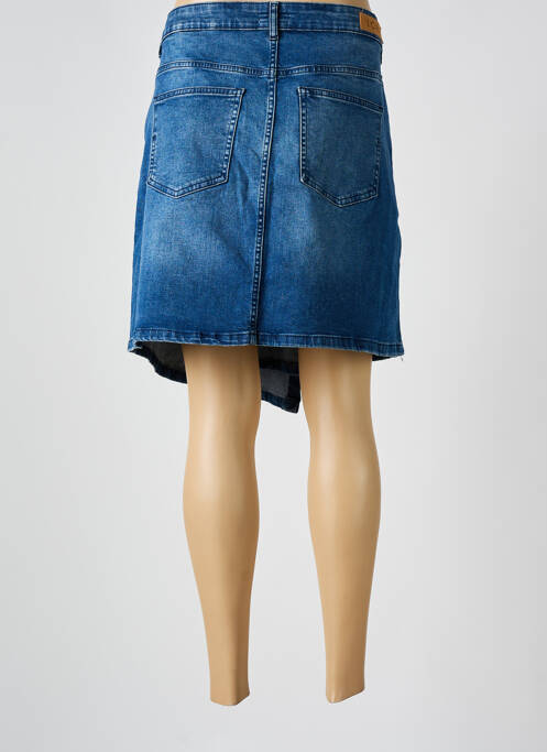 Jupe mi-longue bleu ICHI pour femme