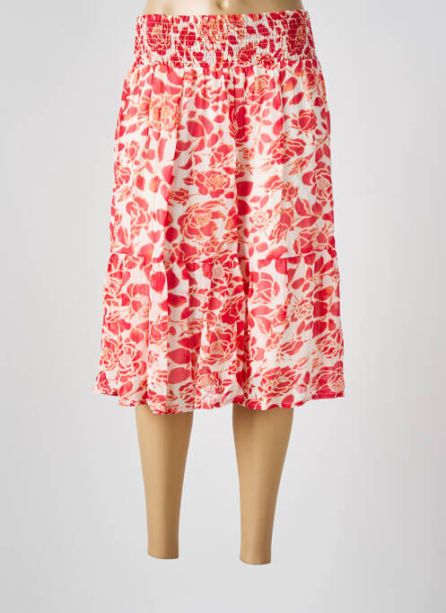 Jupe mi-longue rouge JENSEN pour femme