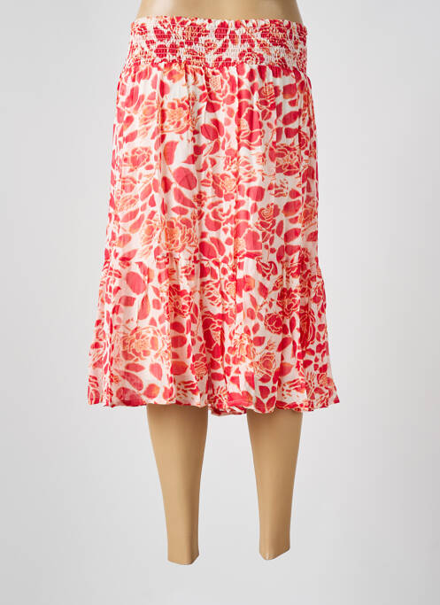 Jupe mi-longue rouge JENSEN pour femme