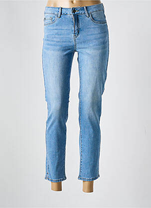 Jeans coupe slim stretch taille normale bleu JENSEN femme