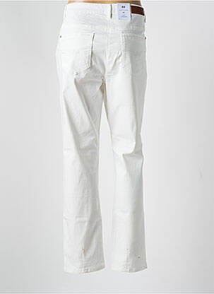 Pantalon slim tissage popeline taille normale blanc 3616444752619 femme