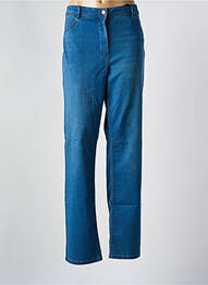 Jeans coupe droite taille haute taille haute bleu JULIE GUERLANDE femme