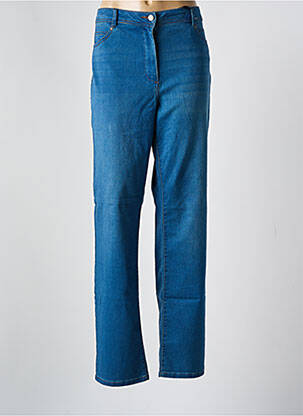 Jeans coupe droite taille haute taille haute bleu JULIE GUERLANDE femme