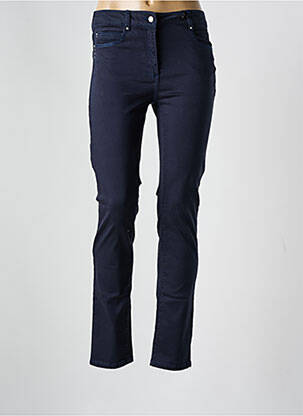 Pantalon slim bleu JULIE GUERLANDE pour femme