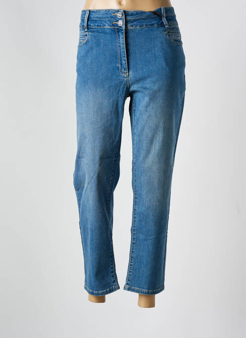 Jeans coupe droite bleu JULIE GUERLANDE pour femme
