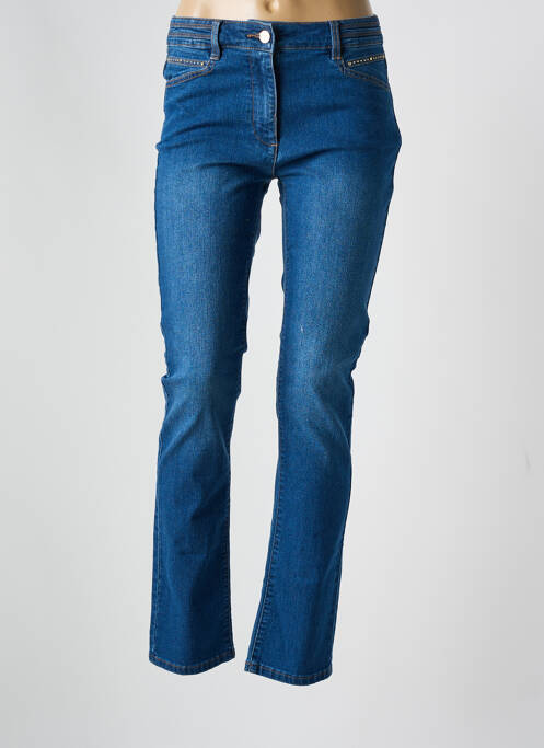 Jeans coupe slim bleu JULIE GUERLANDE pour femme