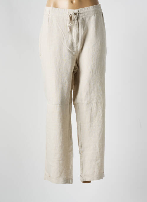 Pantalon droit beige JULIE GUERLANDE pour femme
