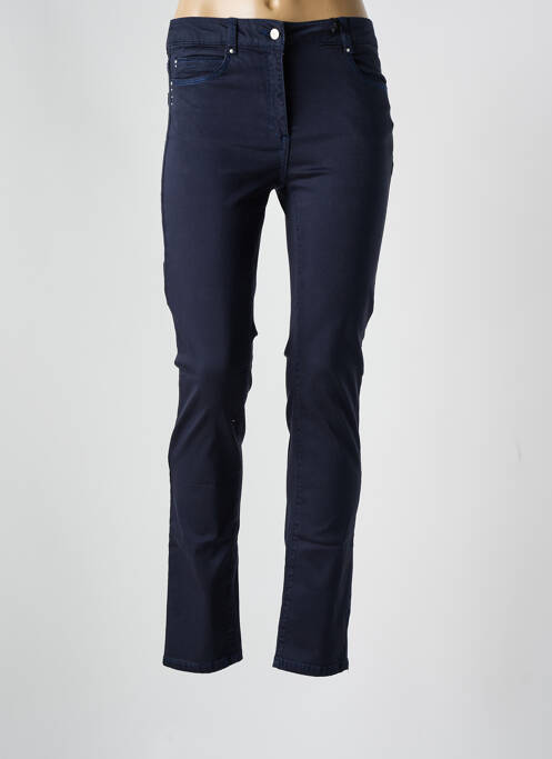 Pantalon slim bleu JULIE GUERLANDE pour femme