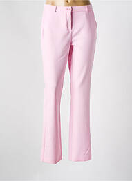 Pantalon droit stretch taille normale rose FRANK WALDER femme