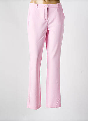 Pantalon droit stretch taille normale rose FRANK WALDER femme